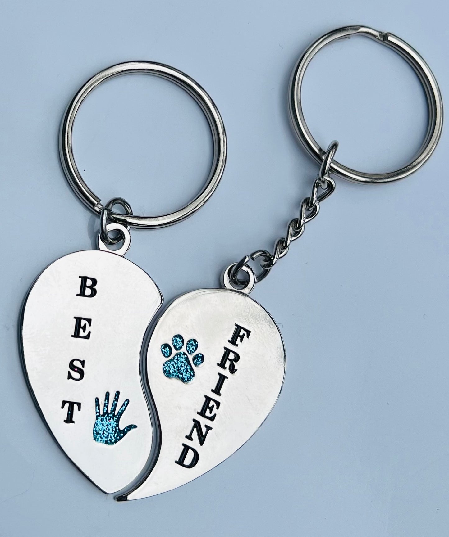 Fur-Ever Heart Dog Id Tag and KeyChain Duo