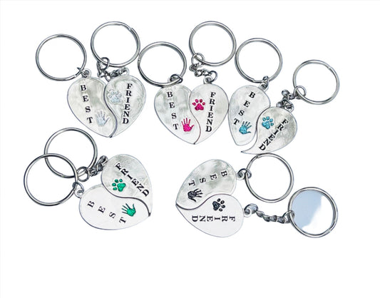 Fur-Ever Heart Dog Id Tag and KeyChain Duo