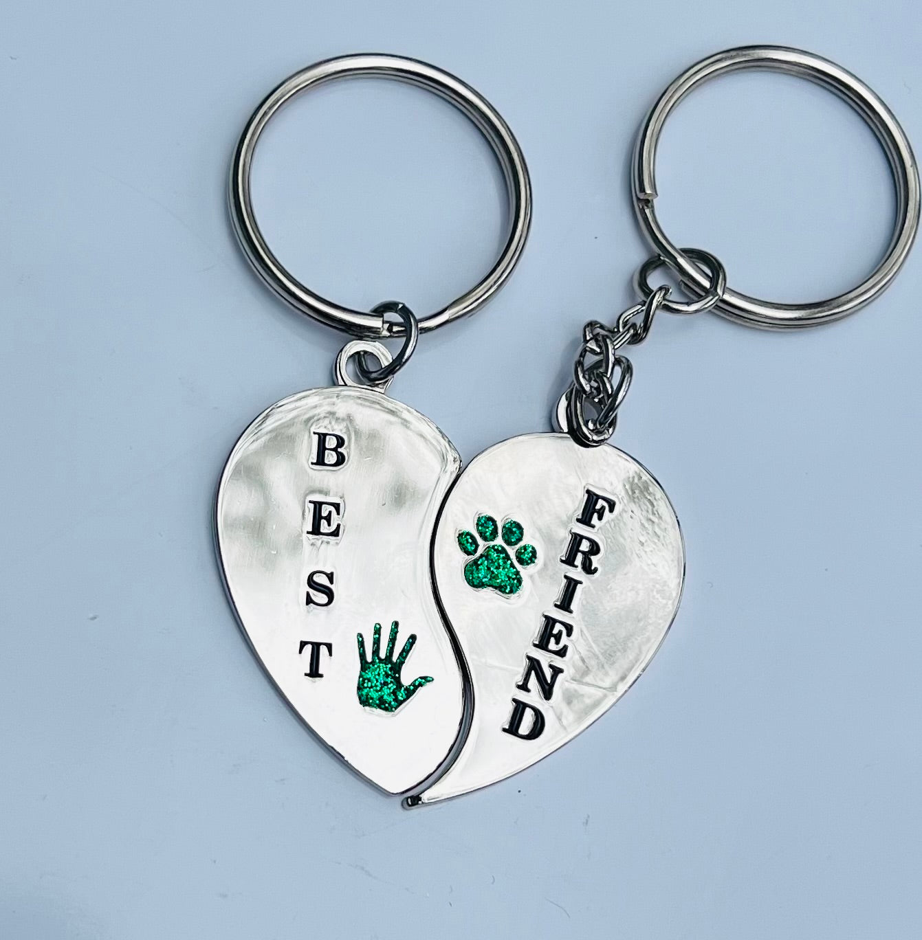 Fur-Ever Heart Dog Id Tag and KeyChain Duo