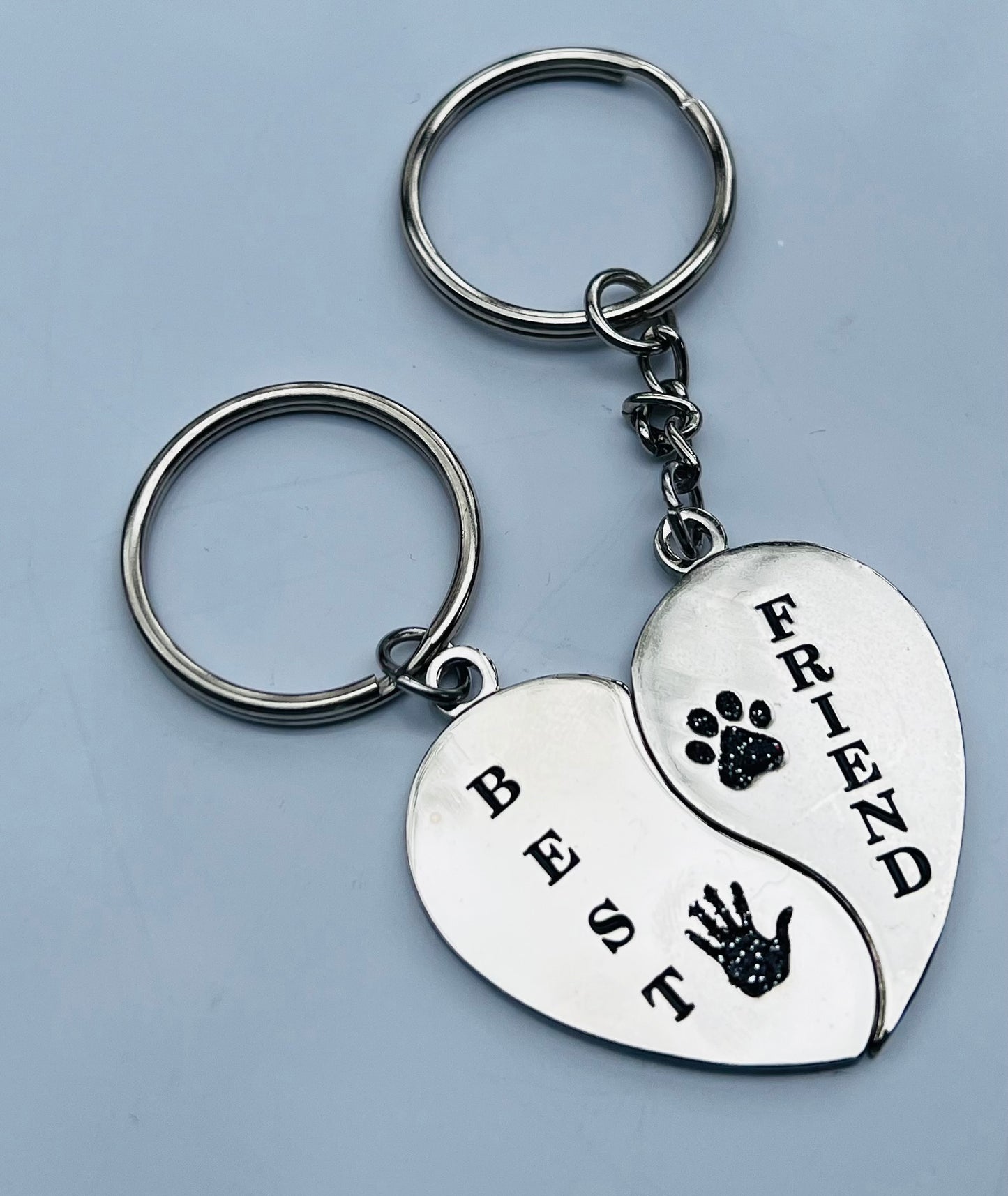 Fur-Ever Heart Dog Id Tag and KeyChain Duo