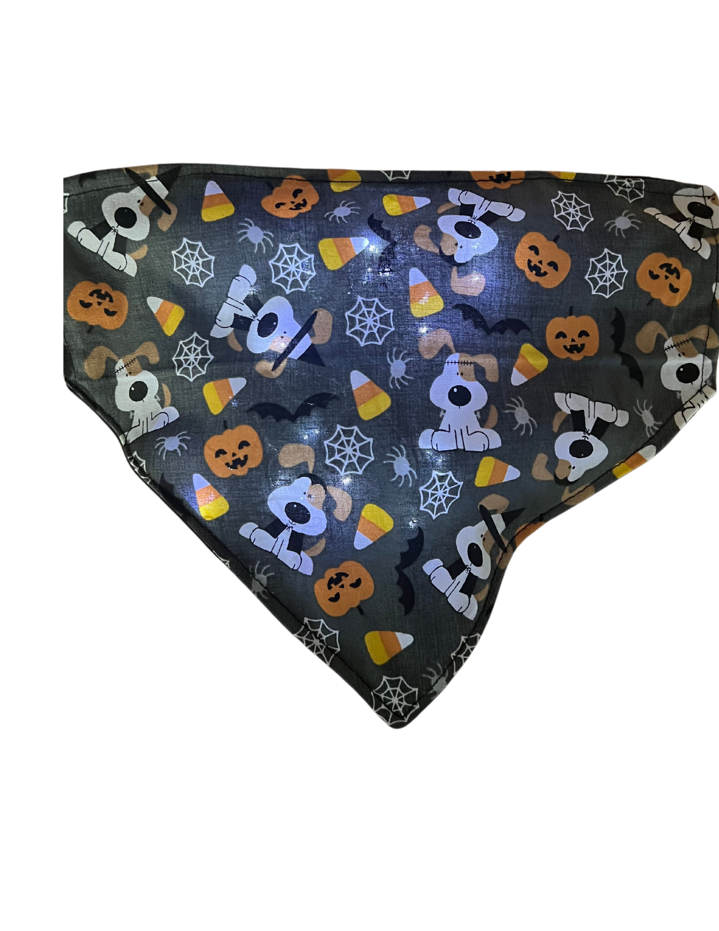 🎃👻 Light Up  Halloween  Handmade Pup Bandanna! 🐾